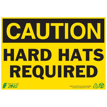 ZING Eco Safety Sign, Caution, 7X10- Model 1149